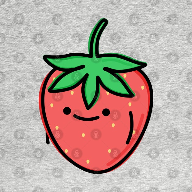 Cute Strawberry by happyfruitsart